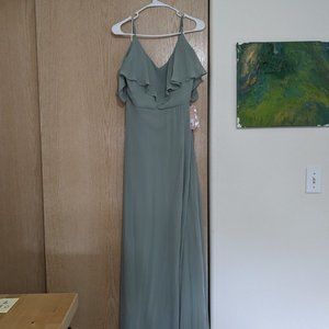 XL Birdy Grey JANE Chiffon Bridesmaid Gown